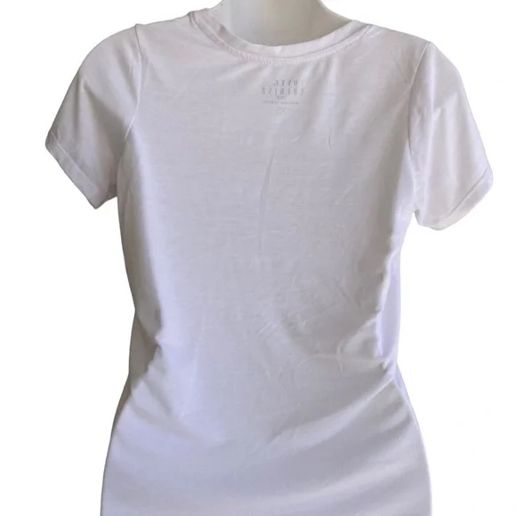 NWT Ladies XS Bride T-Shirt White Gray Logo Love & Cherish Short Sleeve - Picture 3 of 3